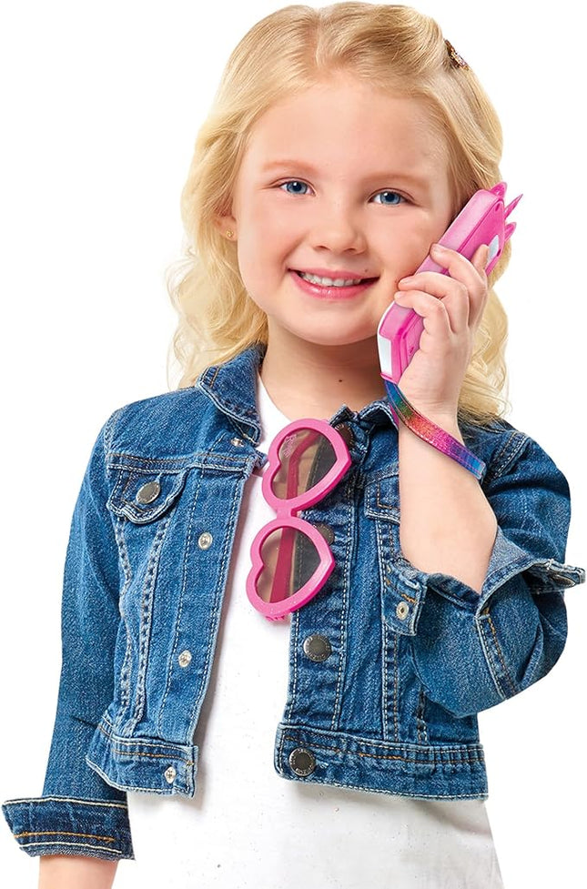 Barbie Unicorn Play Phone Set with Lights and Sounds, Unicorn Phone Case and Wristlet, Toy Cell Phone for Kids, Kids Toys for Ages 3 Up by Just Play