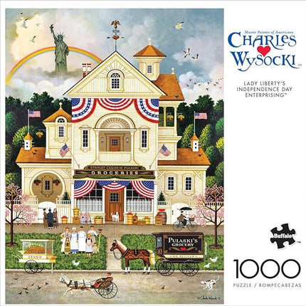 Buffalo Games - Charles Wysocki - Lady Liberty's Independence Day - 1000 Piece Puzzle - Challenging Puzzle Perfect for Game Nights