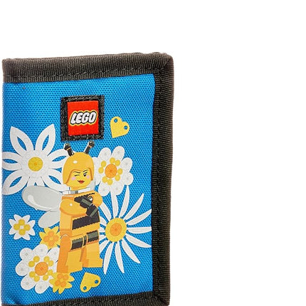 LEGO Trifold Wallet, Kids Unisex Wallet for Boys and Girls, with Clear ID Window, Card and Cash Pockets and Secure Hook and Loop Closure, Bee Girl
