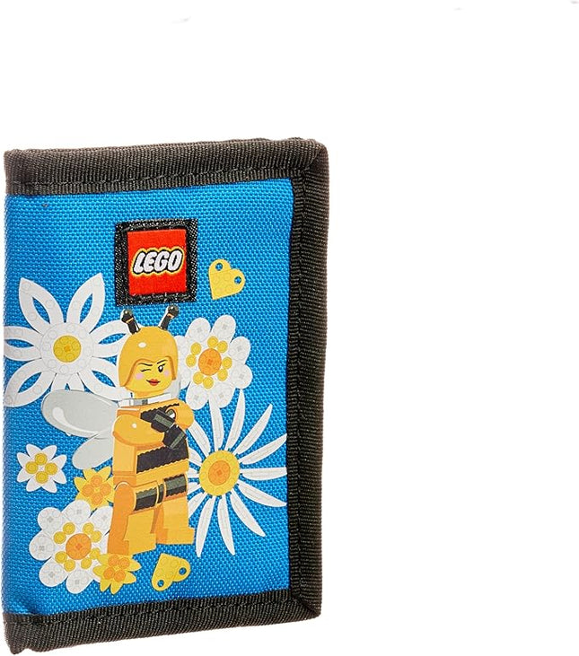 LEGO Trifold Wallet, Kids Unisex Wallet for Boys and Girls, with Clear ID Window, Card and Cash Pockets and Secure Hook and Loop Closure, Bee Girl