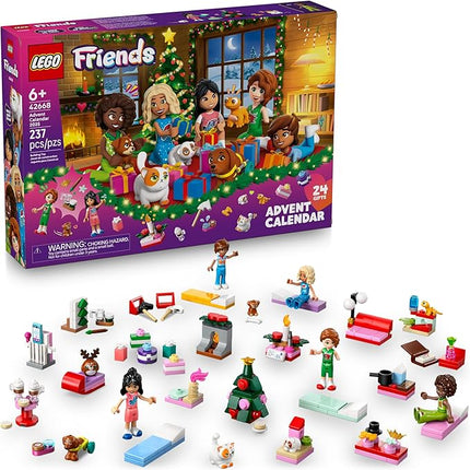 LEGO Friends Advent Calendar 2025 Building Toy - Holiday Countdown Set for Girls & Boys, Ages 6+ - 24 Buildable Surprises, 5 Minidolls & 5 Pets - Kids Gift Idea for Christmas - 42668