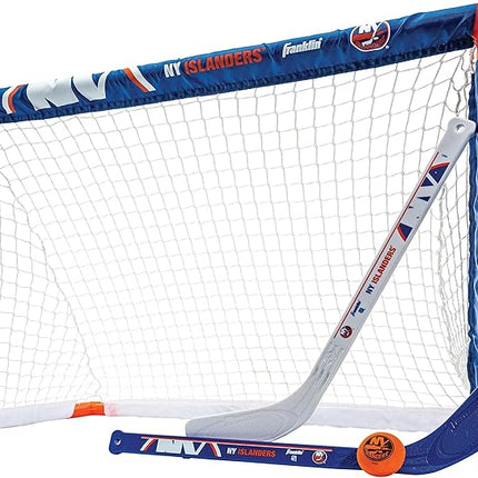 Franklin Sports NHL Mini Hockey Set - Kids Indoor Knee Hockey Goal, Ball, + 2 Stick Combo - Youth Team Indoor Toy Set - Official - Ages 3+