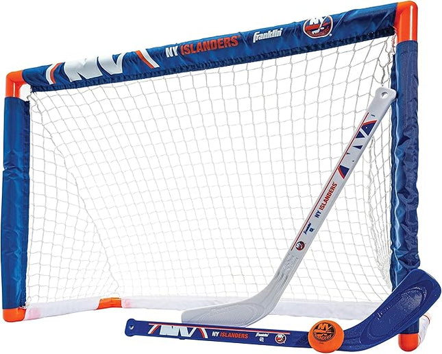 Franklin Sports NHL Mini Hockey Set - Kids Indoor Knee Hockey Goal, Ball, + 2 Stick Combo - Youth Team Indoor Toy Set - Official - Ages 3+