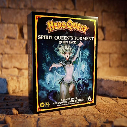 Avalon Hill HeroQuest Spirit Queen's Torment Quest Pack, Requires HeroQuest Game System to Play, Dungeon Crawler Games, Ages 14+, 2-5 Players, Strategy Games