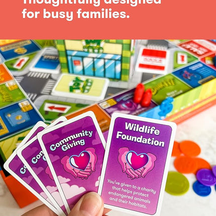 SimplyFun BankIt! - Money Game for Kids - Learn to Save, Spend, Donate, Earn Bank Interest and More - Game for Kids Ages 8 and Up, 1 to 4 Players