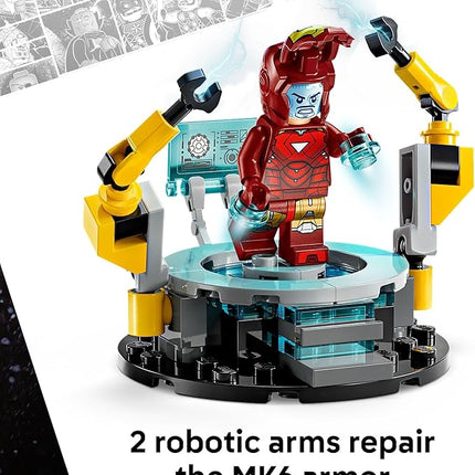 LEGO Marvel Iron Man’s Laboratory: Hall of Armor Building Toy - Marvel Superhero Toy for Kids, Boys and Girls, Ages 8+ - with Minifigures and a Mech - Gift Idea for Birthdays - 76315