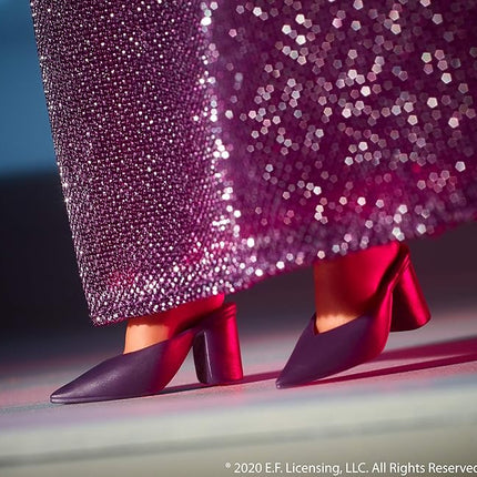 Barbie Inspiring Women Series Ella Fitzgerald Collectible Doll, Approx. 12-in, Wearing Purple Gown, with Microphone, Doll Stand and Certificate of Authenticity