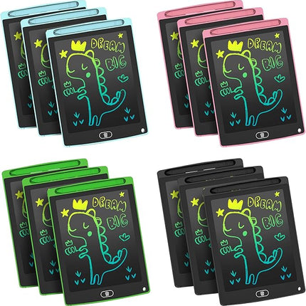 12 Pack LCD Writing Tablet for Kids, Colorful Toddler Drawing Tablet Doodle Board, Erasable Reusable Electronic Drawing Pad, LEYAOYAO Educational and Learning Toy for 3-6 Years Old Boy and Girl