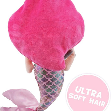 June Garden Atlantic Wonders Series - Mermaid Princess Thalassa Seabreeze - 16" Soft Plush Stuffed Mermaid Doll Gift for Toddler Girls