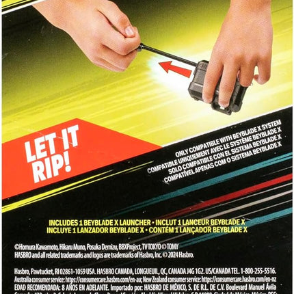 Beyblade X Official Winder Launcher for use with Beylade X Spinning Top Toys and Beystadium; Great Gift for 8 Year Old Boys and Girls