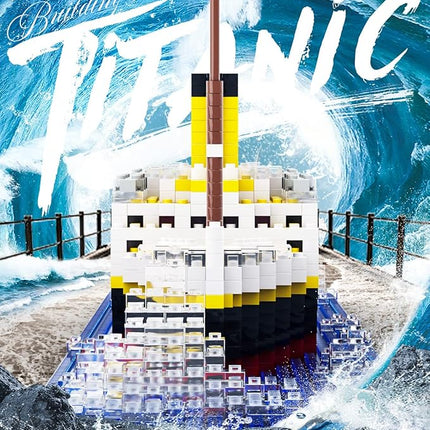 dOvOb Micro Mini Blocks Titanic Model Building Set with 2 Figure, 1872 Piece Mini Bricks Toy, Gift for Adults and Kids
