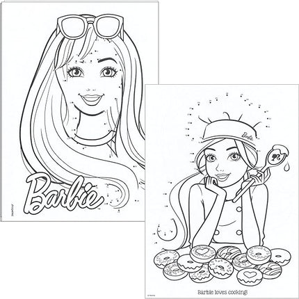 Activity Book Barbie Funtivity Dot-to-Dot Activity & Coloring Book Set for Kids Toddlers - Set of 2 Books 'Bright Ideas' & 'Strong Bond'