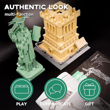 ArtorBricks Statue of Liberty Architecture Model Kit - 1577-Piece Premium Building Set for Collectors, Detailed Display & Thoughtful Gift Idea