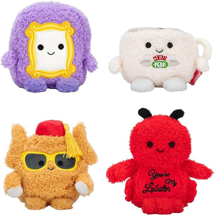 BumBumz Warner Bros Friends, Plush 4-Pack - 4.5-inch Collectible Stuffed Toys from The Makers of Original Squishmallows