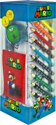 UNDERCOVER Colouring and Writing Tower 35 Pieces,Super Mario Colouring Set for Children,Painting Tower with Colouring Poster,Creative Painting Set for Children,Gift Item,from 3 Years