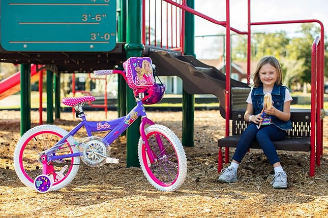 Dynacraft Barbie 12-18 Inch Girls BMX Bike for Age 3-9 Years - Fun and Stylish Design, Sturdy and Durable, Perfect for Kids Learning to Ride, Easy to Assemble, Ideal for Young Riders