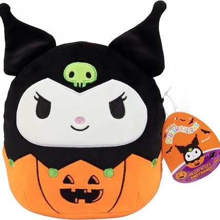 Squishmallows Original 8-Inch Kuromi Jack O' Lantern- Hello Kitty - Official Jazwares Halloween Pumpkin Plush - Collectible Soft & Squishy Sanrio Stuffed Animal Toy - Gift for Kids, Girls & Boys