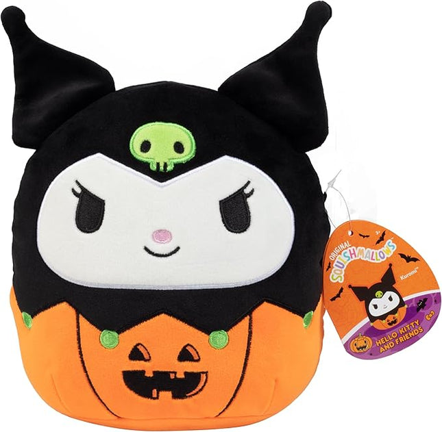 Squishmallows Original 8-Inch Kuromi Jack O' Lantern- Hello Kitty - Official Jazwares Halloween Pumpkin Plush - Collectible Soft & Squishy Sanrio Stuffed Animal Toy - Gift for Kids, Girls & Boys