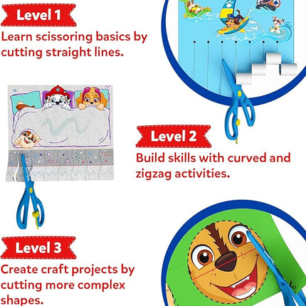 Skillmatics Scissor Skills Activity Book - Snip Snip PAW Patrol, 25 Fun Cutting & Creative Activities for Preschoolers, Fine Motor Skills, Felt Craft Kit, Gifts for Ages 3, 4, 5, 6, 7