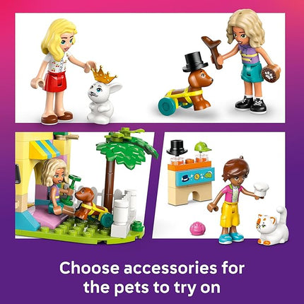 LEGO Friends Pet Accessories Shop Pretend Play Set - Building Toy for Kids, Girls and Boys, Ages 6+ - with 3 Minidolls, Toy Dog, Cat, & Rabbit - Gift Idea for Birthday - 42650