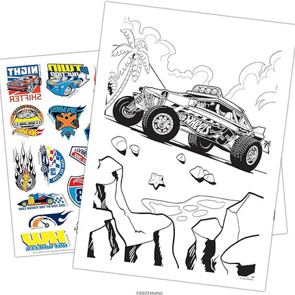 Hot Wheels 48 Page Coloring and Activity Book with Temporary Tattoos, 59068 Bendon