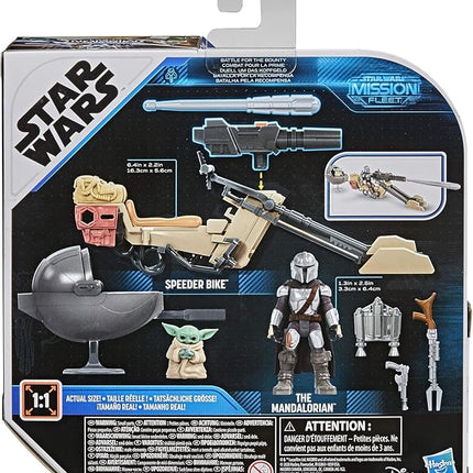 STAR WARS Mission Fleet Expedition Class The Mandalorian The Child Battle for The Bounty 2.5-Inch-Scale Figures and Vehicle, Kids Ages 4 and Up
