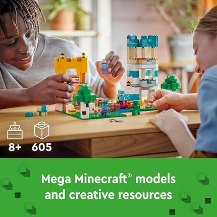 LEGO Minecraft The Crafting Box 4.0 21249 Building Toy Set, Custom-Build Playset Featuring Classic Bricks, Figures and Game Accessories, Model Guides Spark Creativity for 8 Year Old Kids