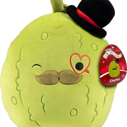 Squishmallows Original 10-Inch Charles The Fancy Pickle - Official Jazwares Plush - Collectible Soft Squishy Stuffed Animal Toy - Add to Your Squad - Gift for Kids, Girls & Boys