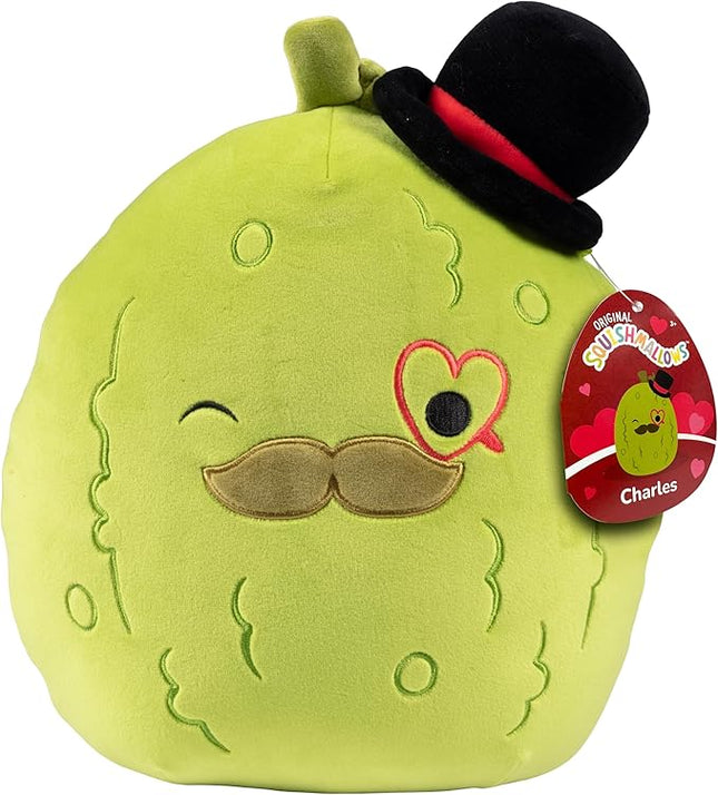 Squishmallows Original 10-Inch Charles The Fancy Pickle - Official Jazwares Plush - Collectible Soft Squishy Stuffed Animal Toy - Add to Your Squad - Gift for Kids, Girls & Boys