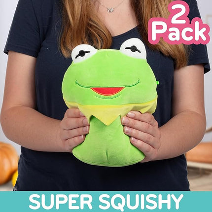 Squishmallows Original 8-Inch Kermit & Miss Piggy Set - Disney The Muppets - Official Jazwares Plush - Collectible Soft & Squishy Stuffed Animal Toy - Gift for Kids, Girls & Boys