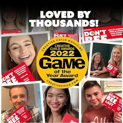 QUOKKA Board Games for Kids 8-12, Family Games for Kids and Adults - Don't Bee Last Party Pack Card Game Ages 6+ - Fast Paced 2-6 Players Easy to Learn - Perfect for Board Games for Family Night