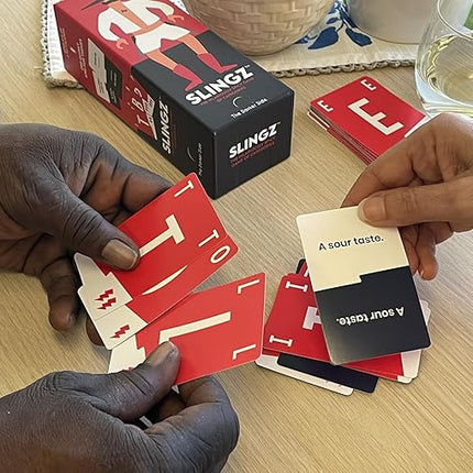 Slingz - The Quick and Hilariously Spicy Categories Card Game | 2-7 Players | for Adults, College Students, Game Nights, Parties and More | by The Darker Side Games