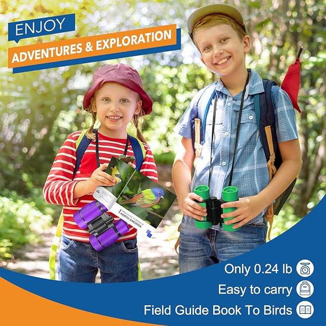 LET'S GO! Boy Toys Age 3-7 Kids Binoculars for Bird Watching|Hiking|Camping Toy for 3 4 5 6 7 Year Old Boy Girl Christmas Birthday Gifts Outdoor Travel Toys for Kid Boys Ages 3-6 Stocking Stuffers