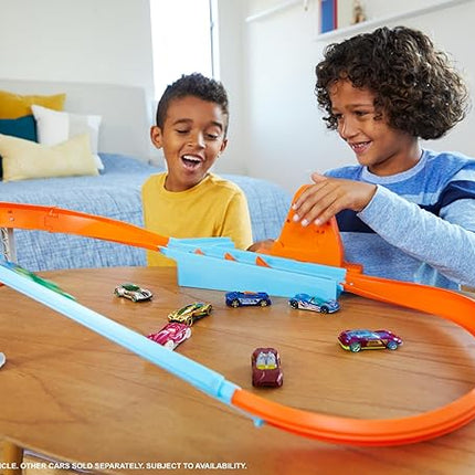 Hot Wheels Toy Car Track Set, Rapid Raceway Champion, Multi-Car Launcher, Connects to Other Sets, Includes 1:64 Scale Car