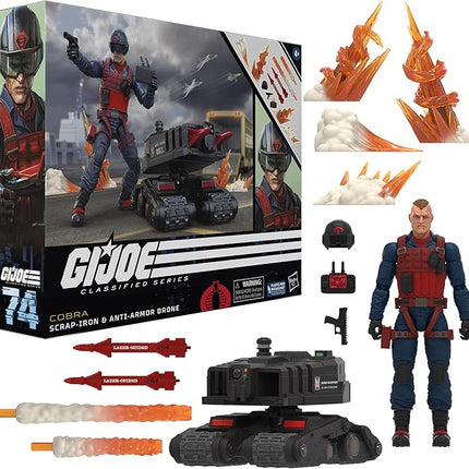 G.I. Joe Classified Series Scrap-Iron & Anti-Armor Drone, Collectible Action Figures, 74, 6-inch Action Figures for Boys & Girls,with 11 Accessories