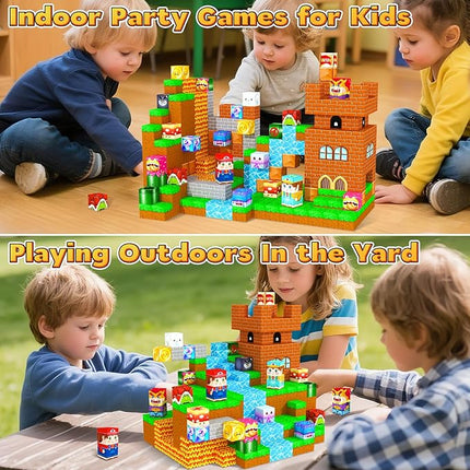 Magnetic Blocks Building Games Kids Toys for 3 4 5 6 7 8 9 10 11 12 13 Year Old Boys Girls, Magnetic Cubes Montessori Sensory Toys for Ages 3+ Travel Party Christmas Birthday Gifts