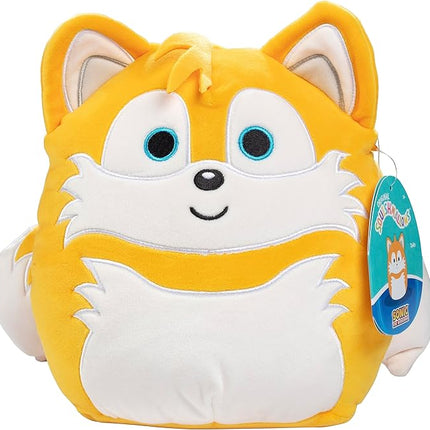 Squishmallows Original 8-Inch Tails - Sonic The Hedgehog- Official Jazwares Plush - Collectible Soft & Squishy SEGA Stuffed Animal Toy - Add to Your Squad - Gift for Kids, Girls & Boys