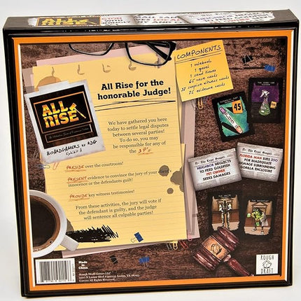 All Rise Board Game - The Ridiculous Game of Off-The-Cuff Storytelling and Courtroom Debate!