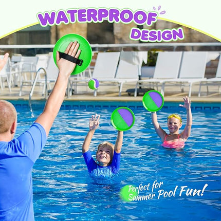 Toss and Catch Ball Set Upgraded - Kids Toys Outdoor Games for Whole Family - Water-Resistant Great for Beach Pool Yard Games - Classic Gift for Boys Girls 3 4 5 6 7 8 9 10 11 12+ Years Old