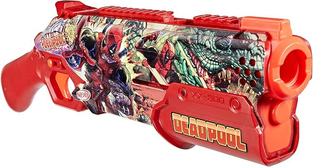 Nerf Marvel Deadpool Blaster, 16 Nerf Rival Accu-Rounds, Pump Action, Breech Load, Gifts for Teens, 14+