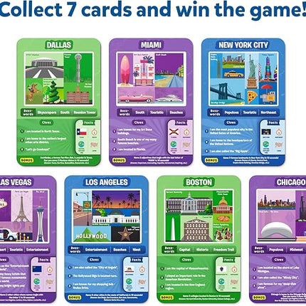 Skillmatics Guess in 10 American Cities, Perfect for Boys, Girls, Kids, and Families Who Love Card Games, Educational Toys & Games, Gifts for Ages 8, 9, 10 and Up
