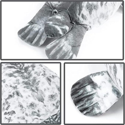 Pineapple Plush Seal Pillow, Giant Stuffed Animal Plushie, Stuffed Seal Plushy Squish Plush Toys, Jumbo Cute Plushies Large Stuffed Animals for Girls, Boys, Kids (23.6 inch)