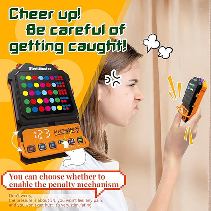 Super Decoder Game, 10000+ Colors CRACK THE CODE-Breaking Puzzle Memory & Brain Teasers Games for Kids and Adults, Multiplayer Handheld Travel Mastermind Games for Trip, Birthday Gift for Boys & Girls