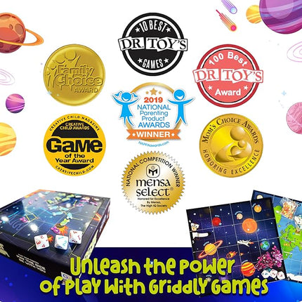 Griddly Kids RocketLander – Strategy Family Games for Critical Thinking & Problem-Solving Skills, Board Game for Adults, Family Card Game, STEM Toys, Fun & Engaging Educational Activity Kids Games