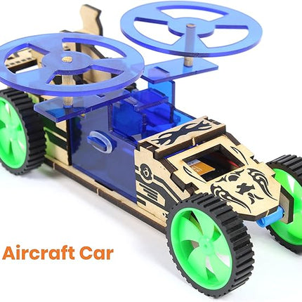 ButterflyEdufields 4in1 STEM Building Car Kits for Kids - DIY 3D Wooden Puzzle Toys, Educational STEM Gifts for Ages 6 to 12