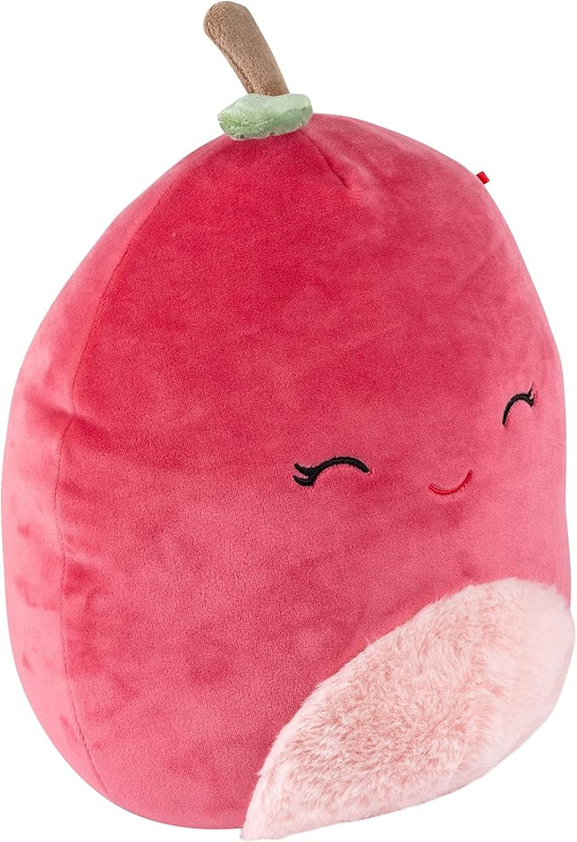 Squishmallow 10" Cherry Plush - Official Jazwares - Soft, Huggable, Collectible Stuffed Animal, Cute Fruit Toy for Kids, Toddlers, and Fans for Birthday, Christmas, or Everyday Cuddles