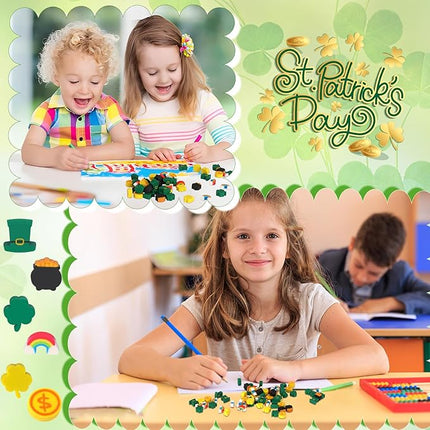 JUNEBRUSHS Erasers for Kids, 150Pcs St. Patrick's Mini Erasers Cute Pencil Erasers Shamrocks Erasers for Kids Bulk School Classroom Prizes Homework Rewards Party Favors