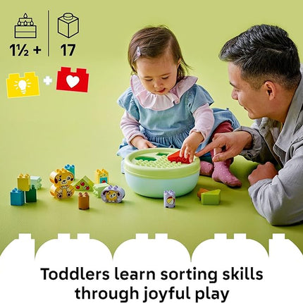 LEGO DUPLO My First Shape Sorter: Puppy House Sensory Toy for Toddlers - Montessori Shape Sorting & Learning Play Set for Boys & Girls, Ages 1.5+ - Educational Gift Idea for Birthdays - 10441