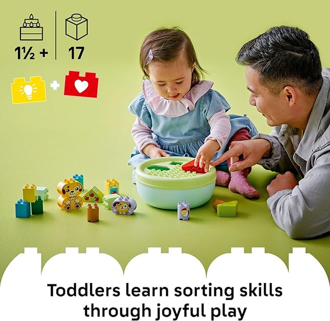 LEGO DUPLO My First Shape Sorter: Puppy House Sensory Toy for Toddlers - Montessori Shape Sorting & Learning Play Set for Boys & Girls, Ages 1.5+ - Educational Gift Idea for Birthdays - 10441