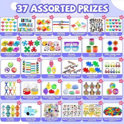 Amy&Benton 350pcs Party Favors for Kids 3-5 4-8 8-12, Goodie Bags Stuffers, Pinata Stuffers Fillers, Treasure Box Toys for Classroom Prizes, Carnival Prizes Birthday Easter Bulk Holiday Supplies